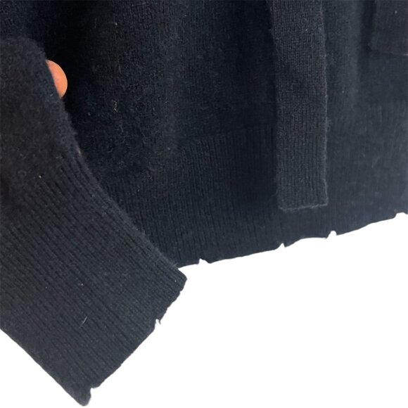 Zadig & Voltaire Nox Star Patch 100% Cashmere Hooded Sweater Black XS luxury - Picture 11 of 16